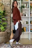 Hygge Boucle Slouch Knit Rust